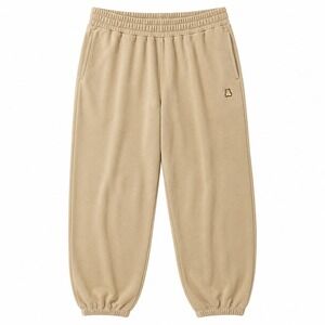 TEDDY FRESH Classic Washed Fleece Sweatpants Sz L Beige Bear Logo Streetwear